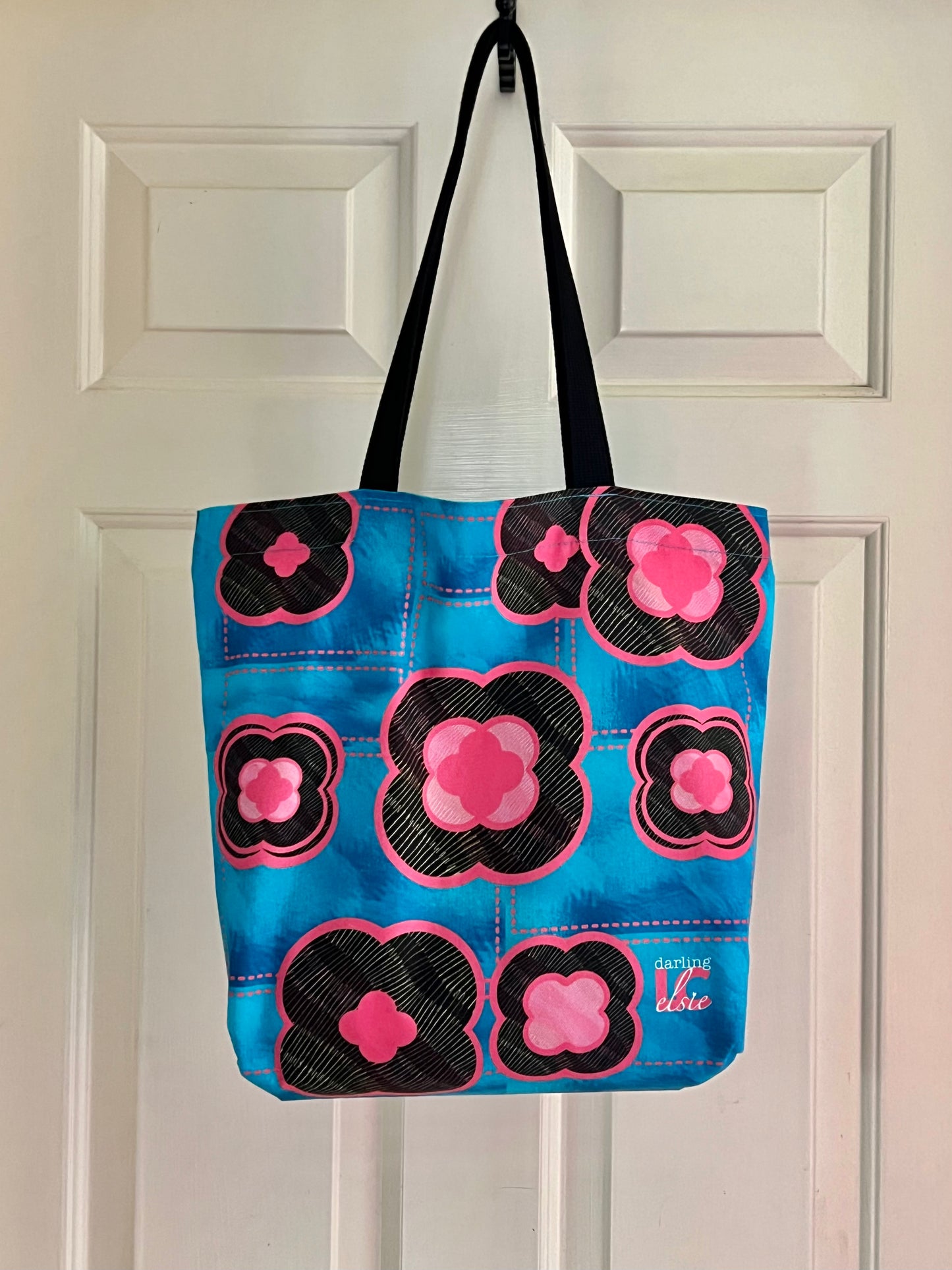 Bag - "denim blooms" - a tote for sunny rays and fun-filled days