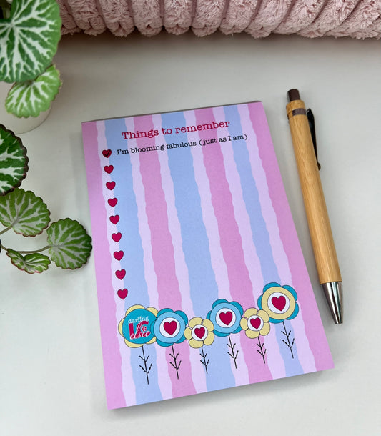 Pink A6 notepad - 'Things to remember'