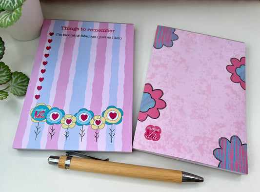 Pink A6 notepads - set of two